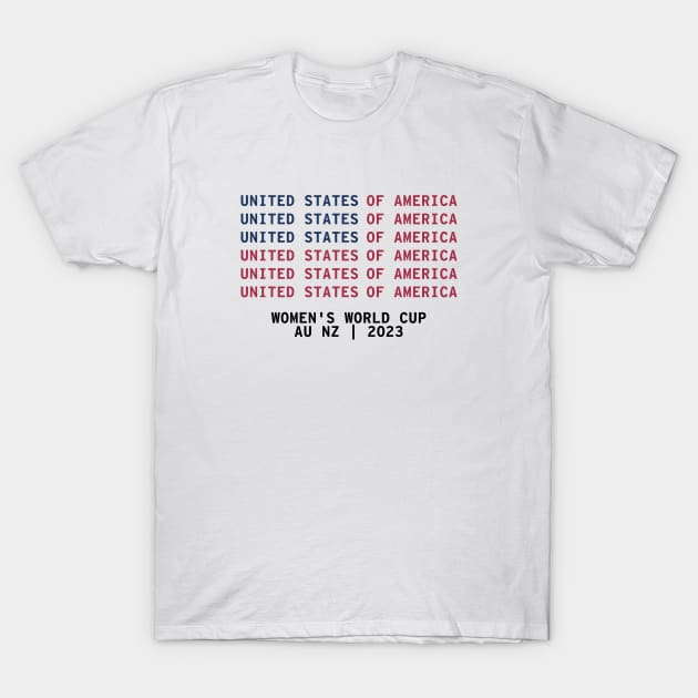 USA American Flag Soccer Women's World Cup 2023 T-Shirt by Designedby-E